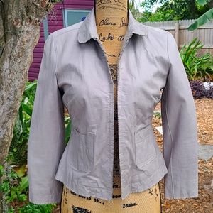 Generra  taupe lightweight leather jacket, size 6. Gently worn